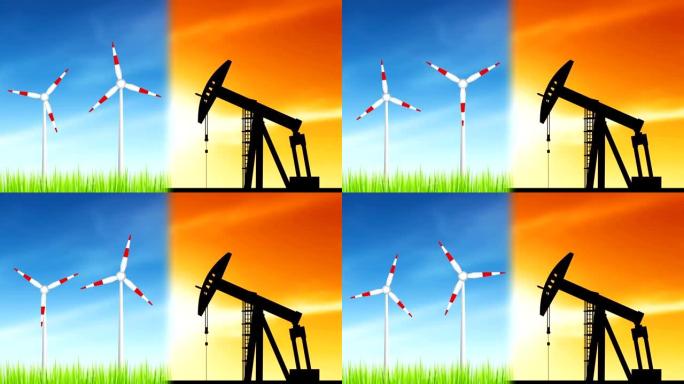 石油井架和风力涡轮机-可循环