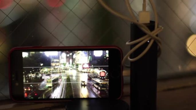 智能手机拍摄涩谷路口行人过街视频延时