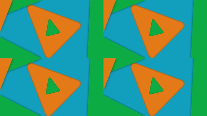 无限循环彩色三角形动画快速