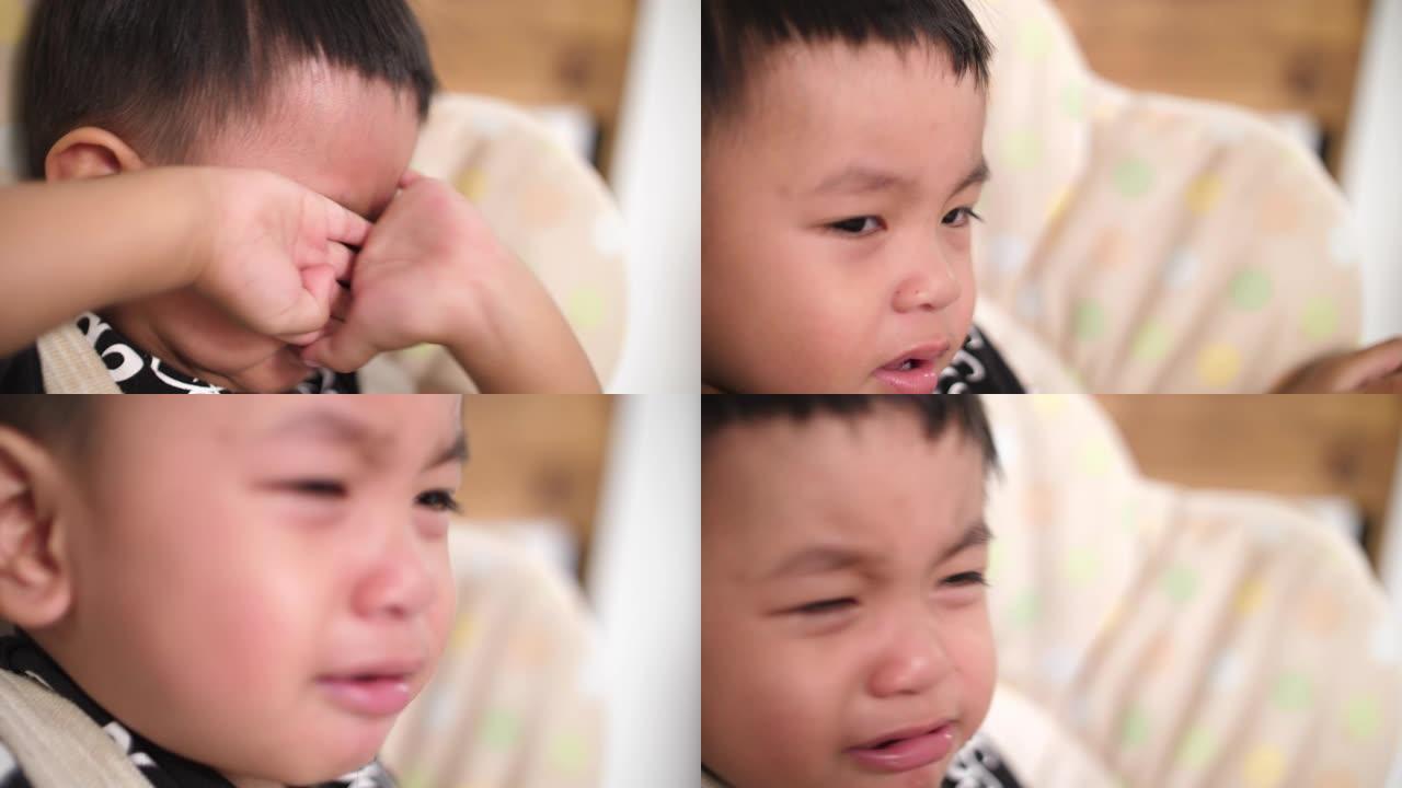 SLO MO亚洲小婴儿哭泣