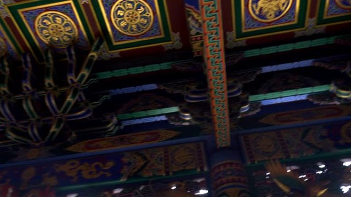 华丽的彩绘中国古建筑