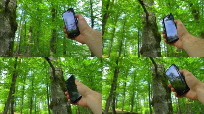 捕捉森林视点内的手机丢失信号连接