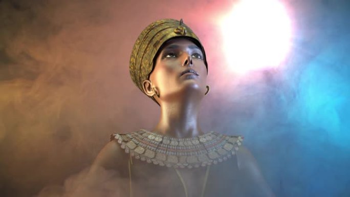 埃及艳后埃及女王七世纪埃及3D渲染