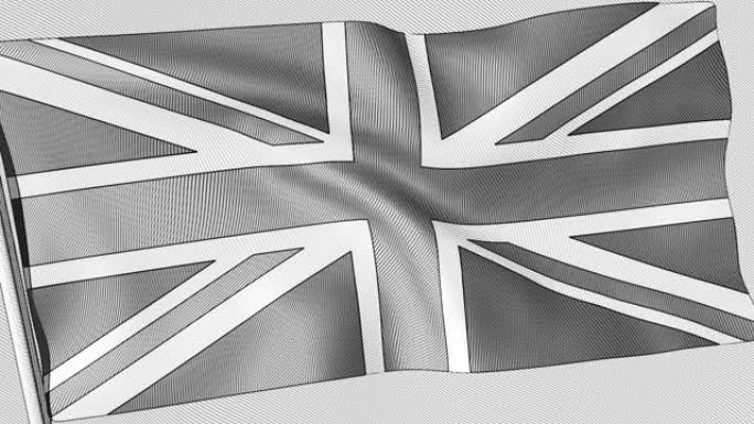 一个循环的动画版的英国国旗