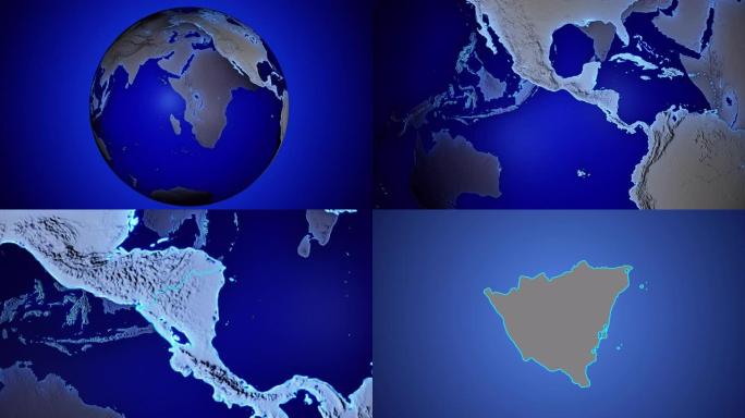 地球用尼加拉瓜透明的边沿