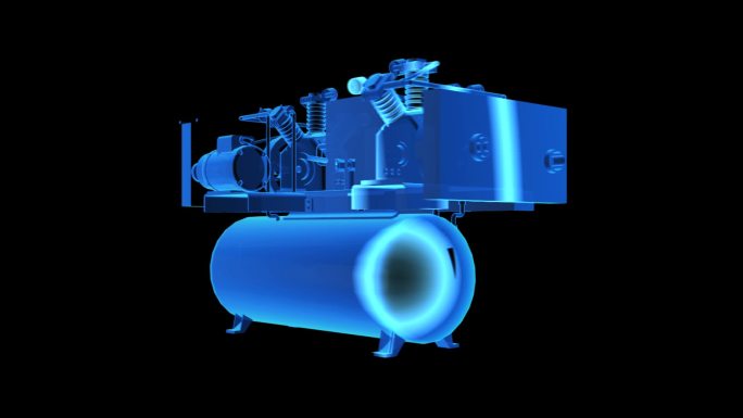 空气压缩机全息蓝色科技通道素材