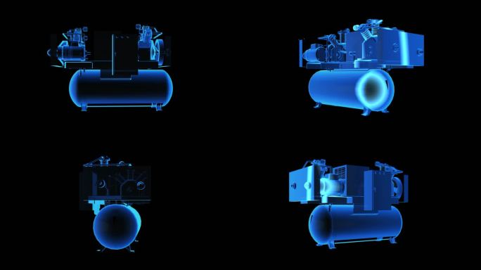 空气压缩机全息蓝色科技通道素材