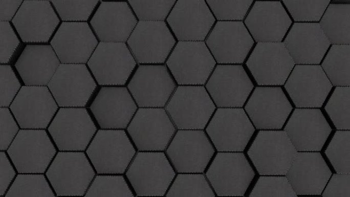 抽象织物六边形几何背景。前面有六个角度的简单基元的3d渲染
