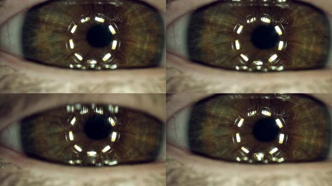 4k极端特写，人眼瞳孔显微观察
