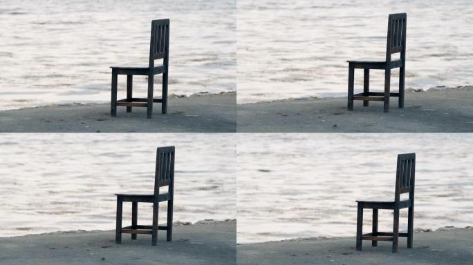 海滨的单人椅子