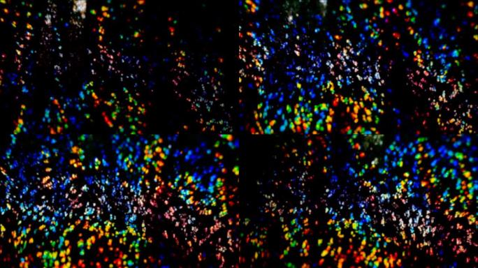 彩色镜头耀斑节日灯光模糊发光