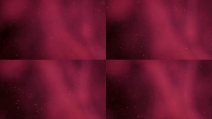 太空散景气泡在模糊的最前沿的粉红色透明薄雾的粉红色毯子后面向上移动。