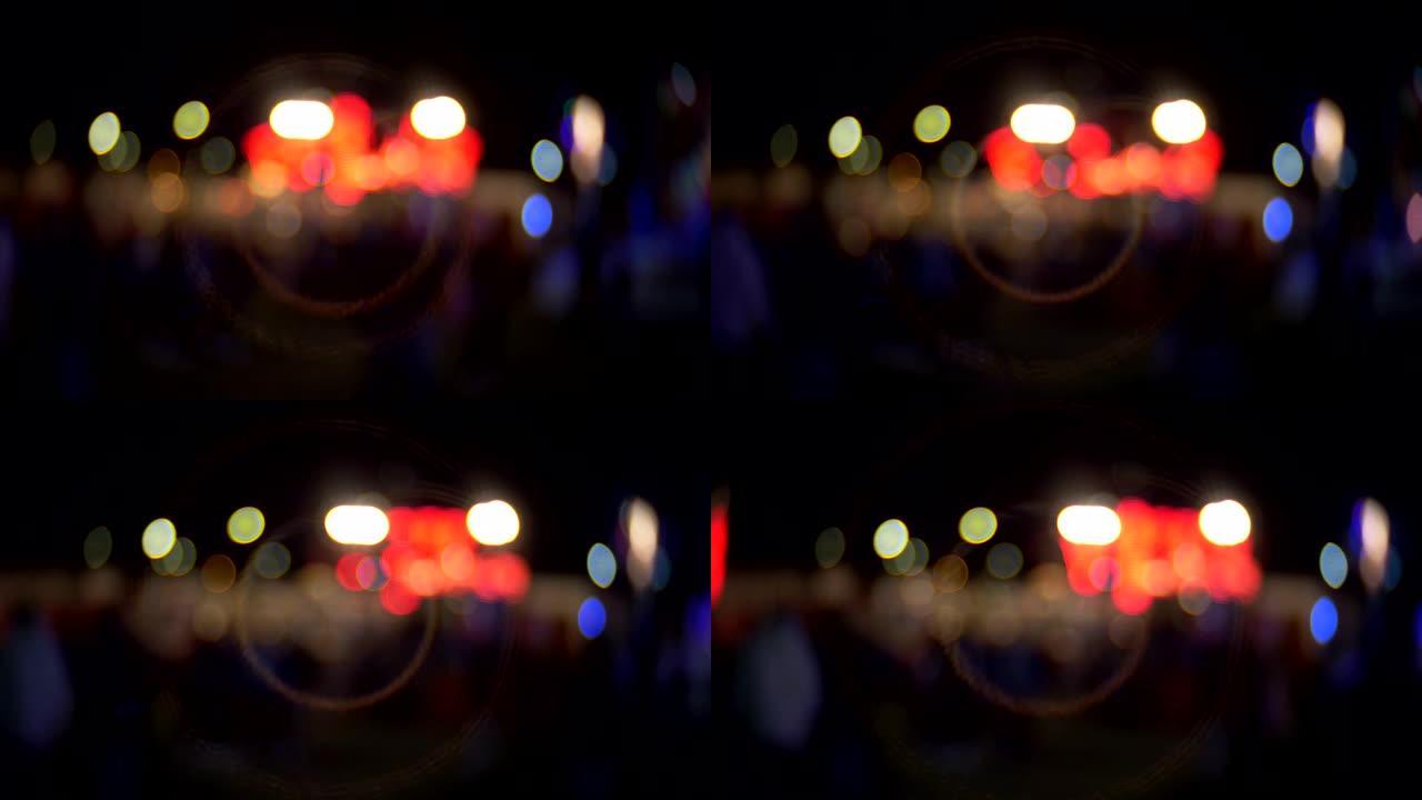散焦的Bokeh灯和透镜光晕，抽象光背景