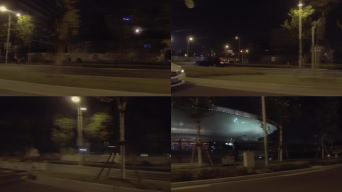 道路 马路 汽车 窗外镜头 上海 夜景