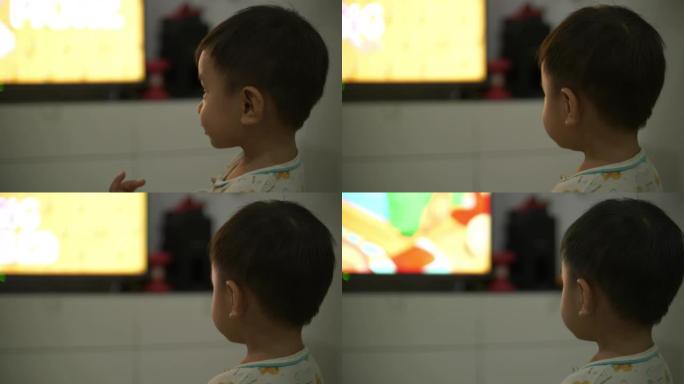 男婴看电视，在家跳舞，4K