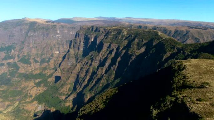 埃塞俄比亚西米恩山和悬崖的航拍画面