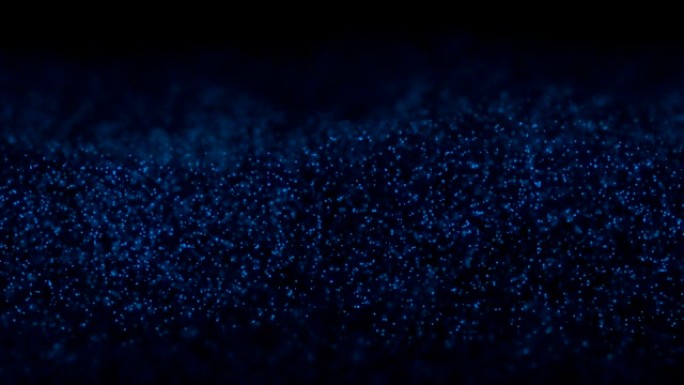 抽象运动背景闪耀蓝色粒子恒星火花波运动循环4k