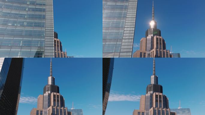 珠江新城  广州塔 特写 光影 玻璃幕墙