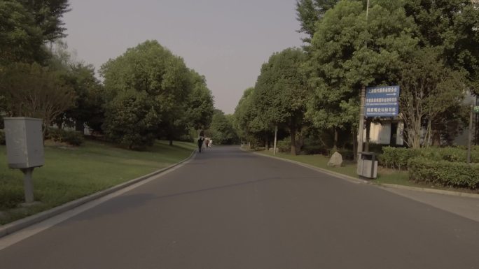 道路两侧 镜头 日景 城市街道