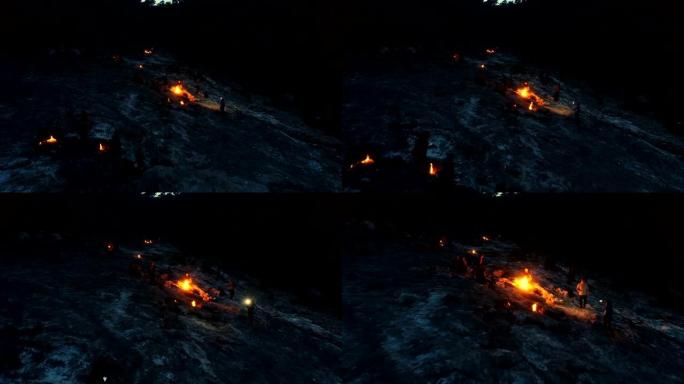 奇米拉山的无人驾驶飞机射击-永恒的火焰-希腊神话-亚纳塔斯/土耳其