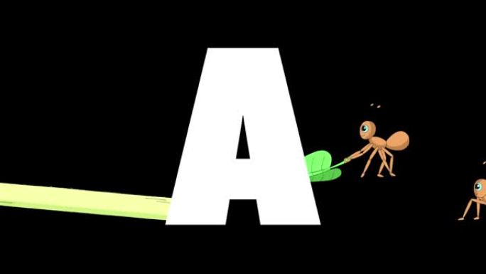 背景上的字母A和Ant