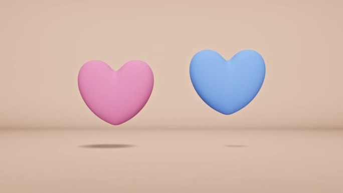 柔和颜色移动CG的心脏标记，