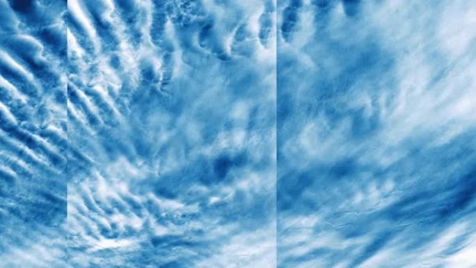 罕见的电蓝云。分屏