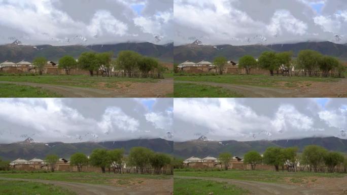 吉尔吉斯斯坦天山山区的一个村庄。