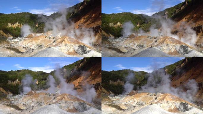 日本北海道著名登别温泉