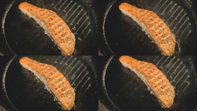 鱼烹饪食谱鲑鱼鳟鱼油炸烤锅