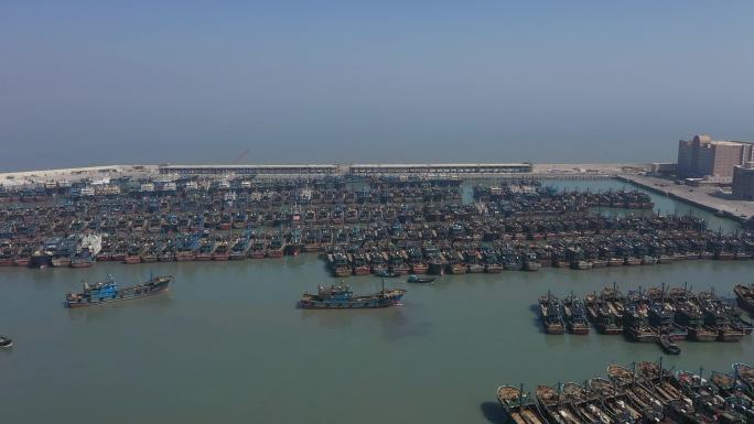 震撼航拍祥芝港码头大量渔船停泊