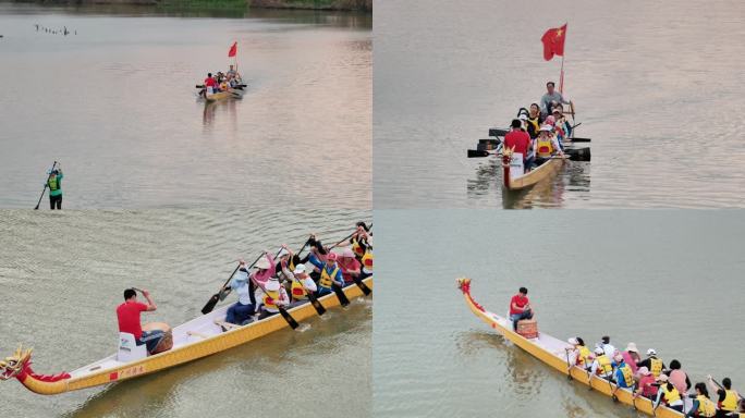 龙舟-划龙船-江上划船-端午节
