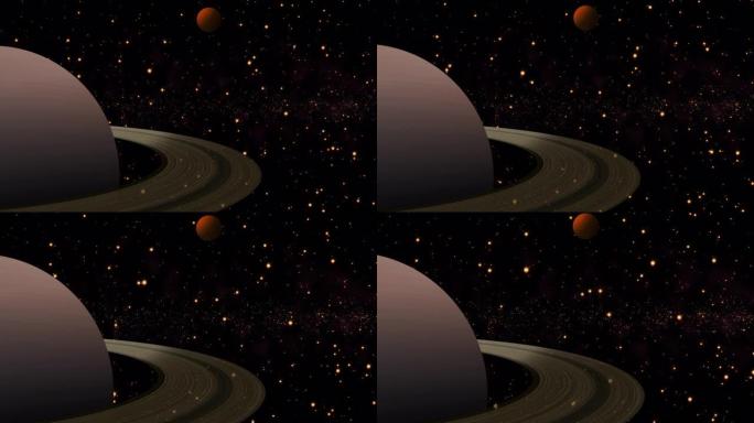 土星环在外层空间的未来轨道与多辉光星。