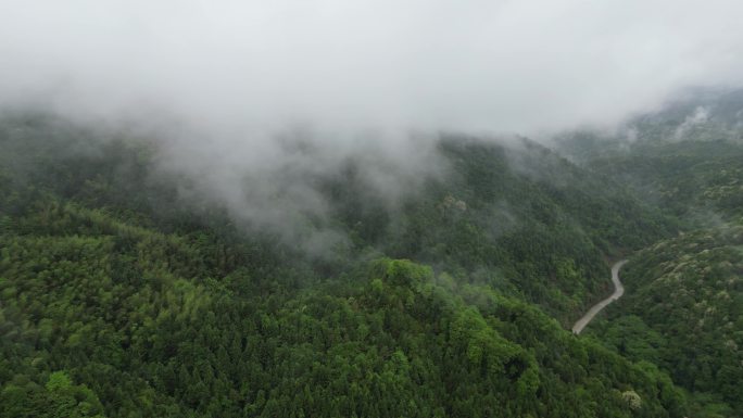 深山云雾缭绕   雨中航拍俯瞰大地山脉