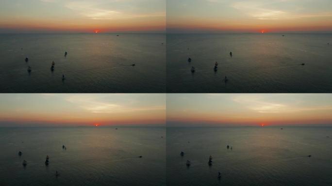 海上日落。菲律宾长滩岛