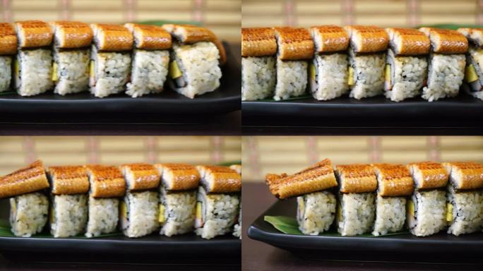 鳗鱼 (unagi) 寿司卷-日本食物