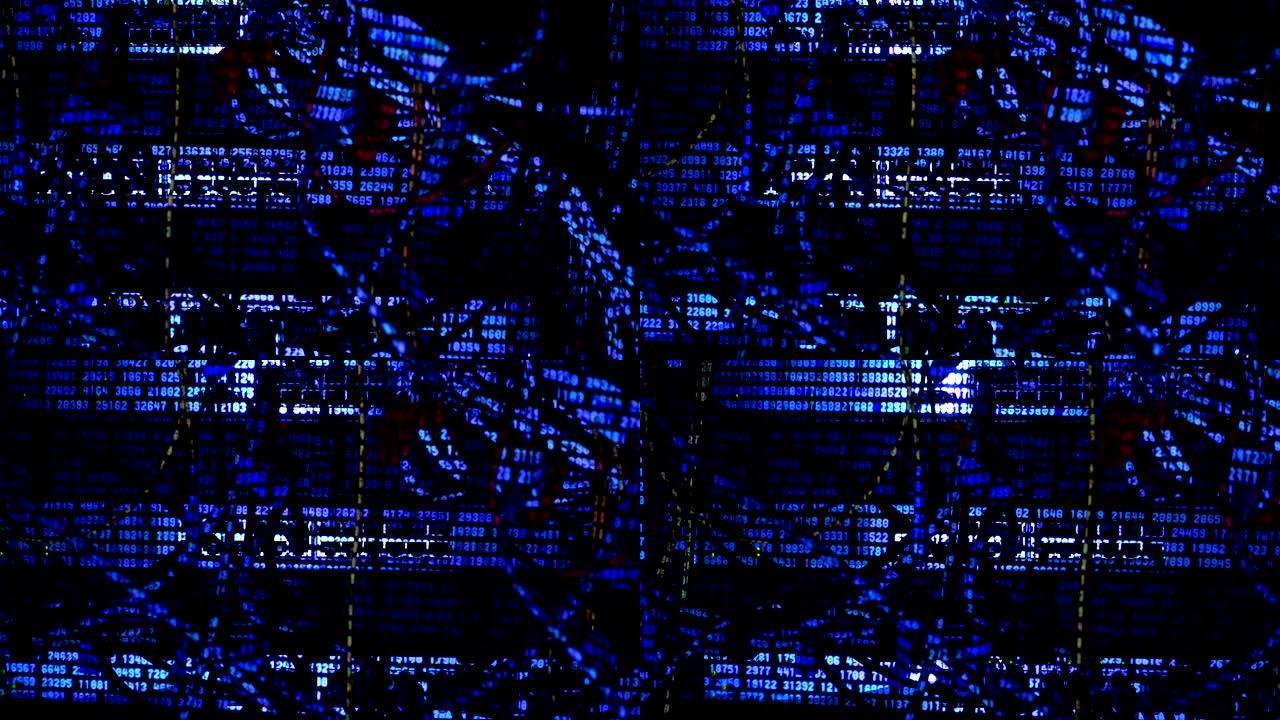 互联网通信蓝色数字墙
