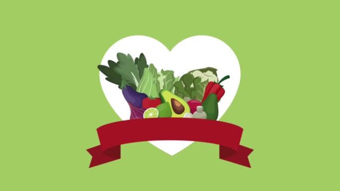 蔬菜健康食品高清动画