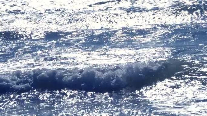 海浪表面眩光阳光的反射
