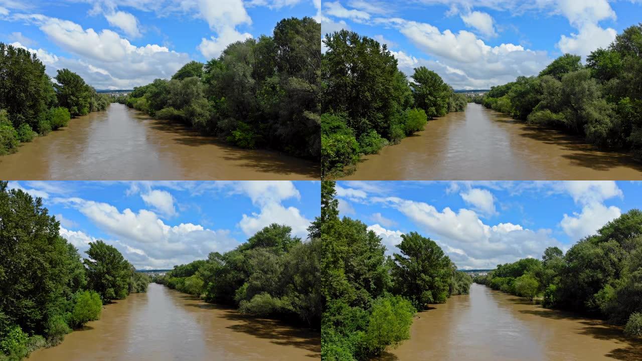 景观: 河水泛滥成灾，河水泛滥成灾