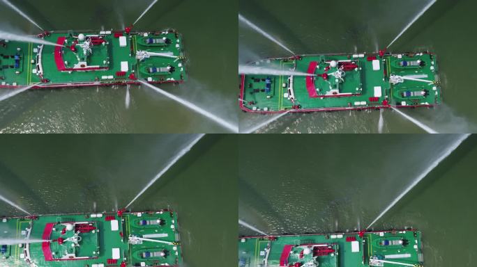 消防船喷水视频