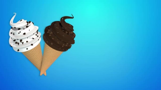 香草和巧克力片冰淇淋蛋卷 (包括Luma哑光，这样你就可以把自己的背景)