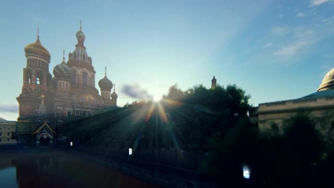 救世主教堂，洒血倾斜，俄罗斯圣彼得堡