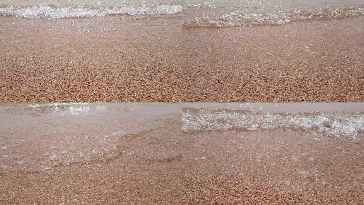 海底的特写。很高兴看到非常粗糙的沙子。