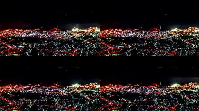 日本北海道小樽市夜景。