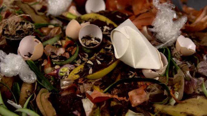 有机厨房垃圾，用于堆肥和剩余的各种食物。