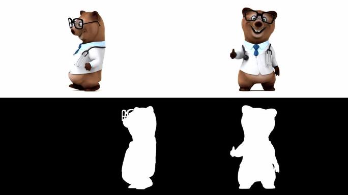 有趣的熊行走-3D动画