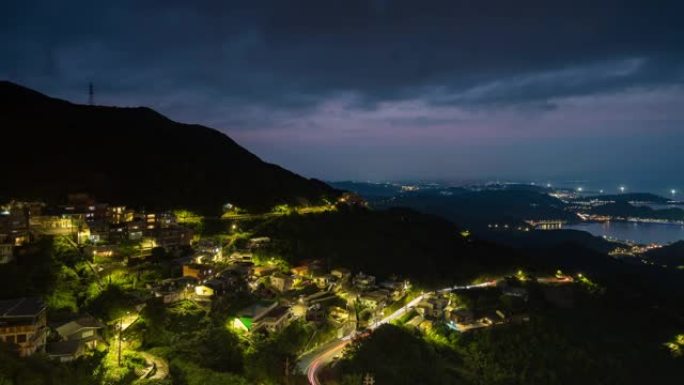 4K延时:台湾台北市九分区全景