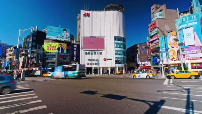台湾台北市西门町街市场人流量大