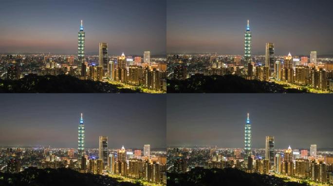 4k时间流逝: 台湾台北市中心市区的城市景观